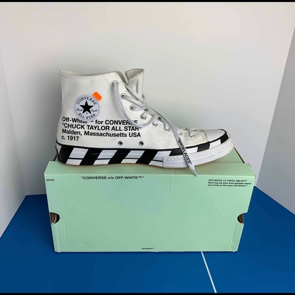 Men’s Off White x Converse Chuck 70 ‘White’ Size 13 Men 15 Women Authentic EUC - Picture 8 of 8